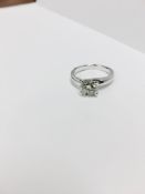 1.39ct diamond solitaire ring set in 18ct gold. J colour and I2 clarity. 4 claw setting. Enhanced