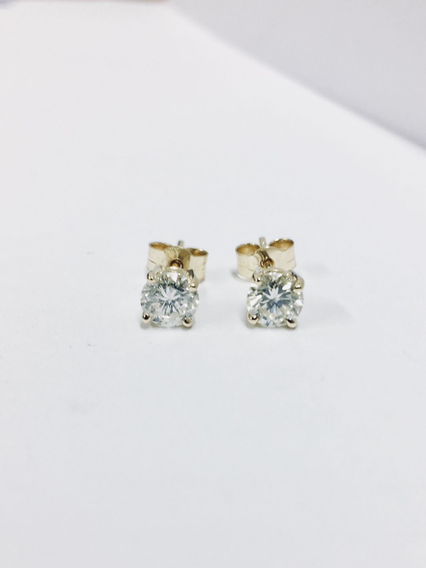 1.40ct Diamond solitaire earrings set with brilliant cut diamonds,i/j colour si1 clarity( clarity - Image 4 of 4