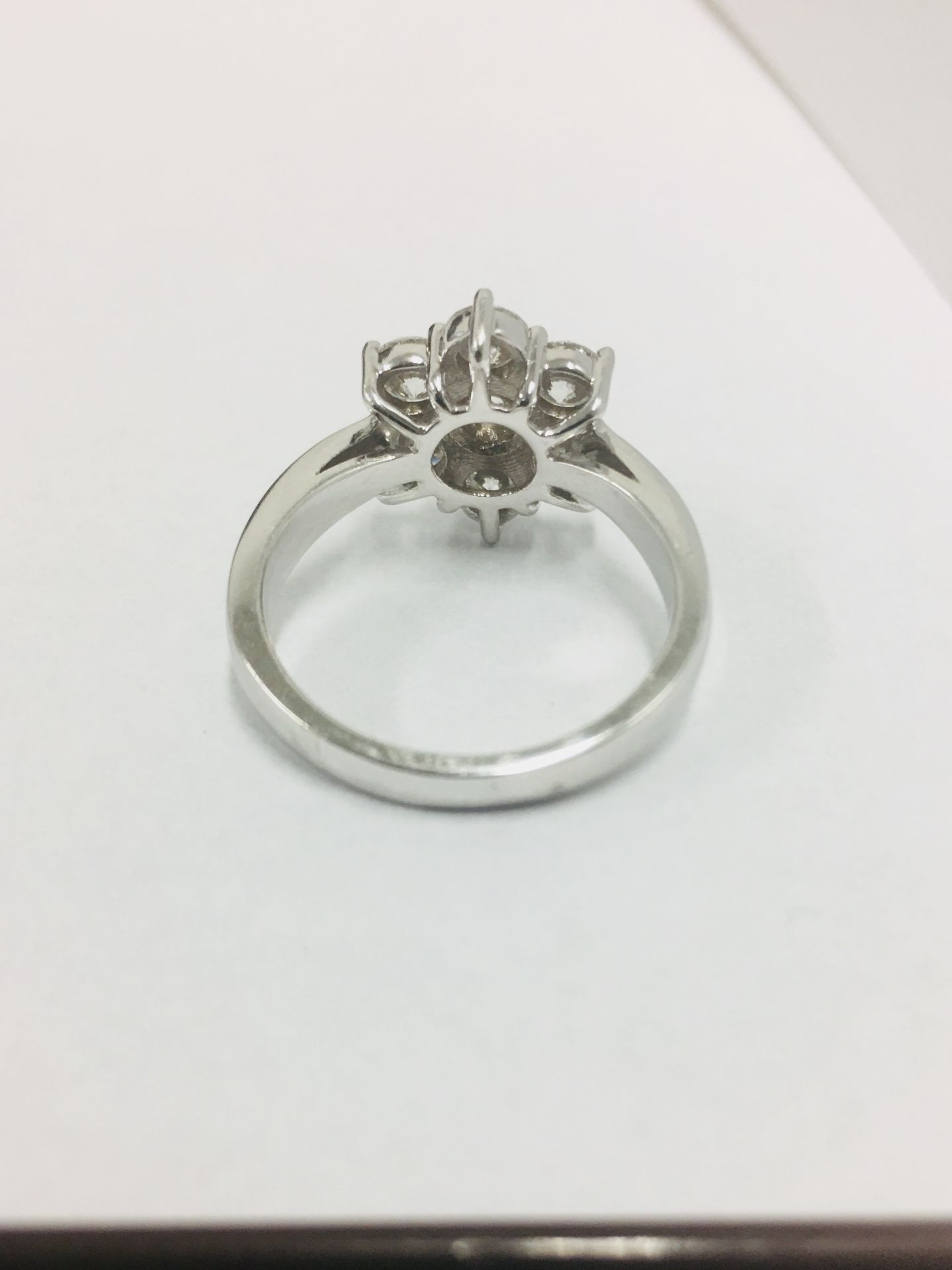 2.25ct diamond cluster style dress ring. 7 Brilliant cut diamonds, I colour and si2-3 clarity. - Image 4 of 4