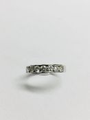 9ct white gold Eternity ring ,0.70ct I colour si grade set in 2.9gms 9ct white ,uk manufacture
