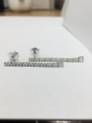 1.10ct diamond drop earrings ,19 x 0.03ct ,2x0.20ct h si grade diamonds set in 18ct white gold