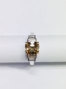 2.01ct Cushion cut diamond fancy yellow brown colour clarity si1,GIA certification 1176240555,0.50ct