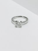 1.39ct brilliant cut diamond ring,1.39ct i colur i2 clarity(enhanced),3.5gms platinum setting 3.