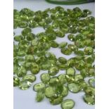 A fantastic 186.60 Cts 165 pieces Natural Peridot gemstones, Stunning parrot green Colour.