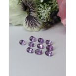 10 Beautiful 12.10 Cts Oval Cut Natural Brazilian Amethyst - Stunning Sparkling purple Colour.