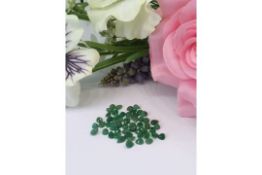 A Stunning collection IGLI Certified 13.70Cts - 54 pieces natural Zambian Emeralds.