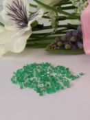 IGLI Certified 9.05 Cts 175 pieces Natural Zambian Emeralds - Sparkling Green Colour