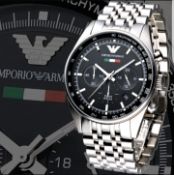 BRAND NEW GENTS EMPORIO ARMANI WATCH AR5983, COMPLETE WITH ORIGINAL PACKAGING AND MANUAL - FREE