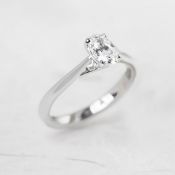 Mappin & Webb Platinum Oval Brilliant Cut 0.77ct Diamond Ring