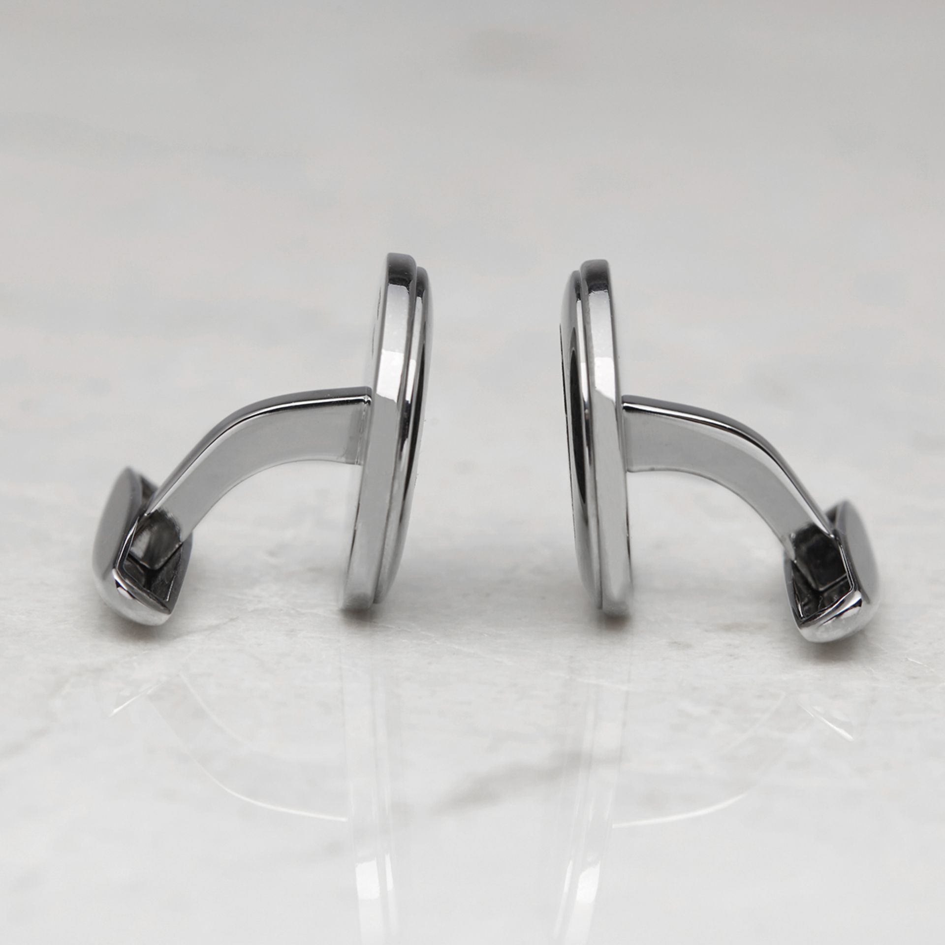 Chopard Stainless Steel Black Rubber Mille Miglia Cufflinks - Image 3 of 4