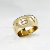 Bulgari 18k Yellow Gold Monologo Ring