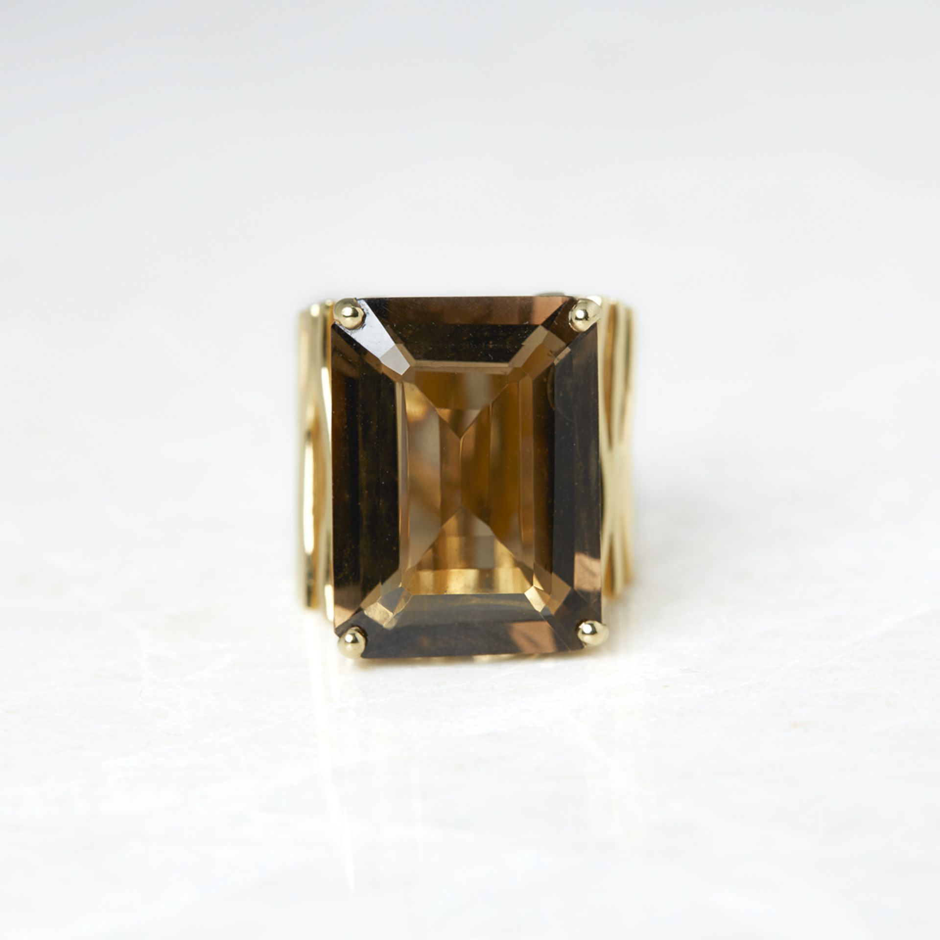 Carla Amorim 18k Yellow Gold Smoky Quartz Ring Size N - Image 2 of 6
