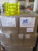 240pcs brand new factory sealed Transparent yellow Premium grade office desk stacking trays on 1