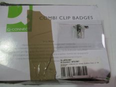 Pack of 50 Combi badge clips