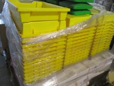 84pcs Yellow storage stacking tray - brand new unused on pallet