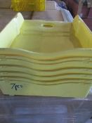 7pcs Yellow Han stacking multi point desk trays