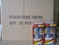 25pcs Factory Sealed Brookstone H4 High Power Xtreme bulbs rrp £6.99 each .