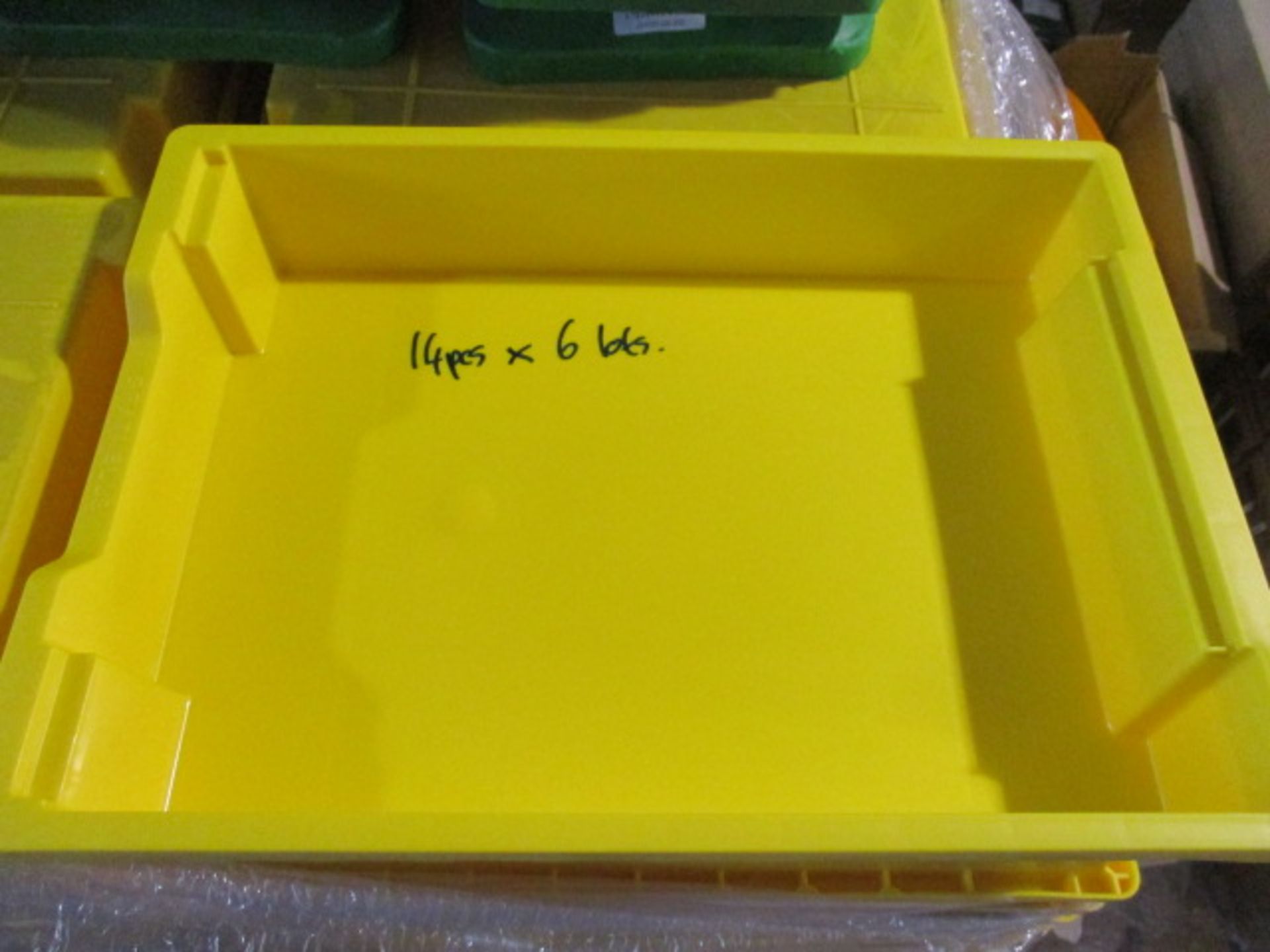 84pcs Yellow storage stacking tray - brand new unused on pallet - Image 2 of 2