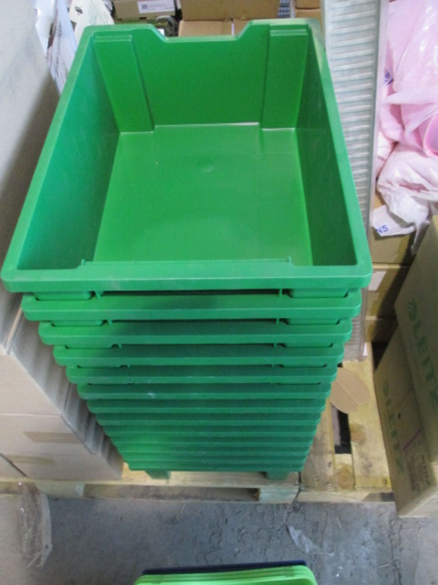 Large assortment as pictured of Brand new offoce trays and plastic stacking containers - Image 2 of 2