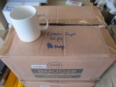 144pcs brand new plain white coffee / tea mugs in 6 cartons