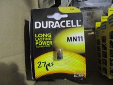27pcs Duracell brand new factory sealed MN11 battery