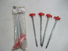 40 x packs ( of 10 ) Factory sealed Heavywight cross end tent / awning pegs -