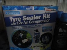 Unused unopened tyre compressor kit with sealant 12V rrp £24.99