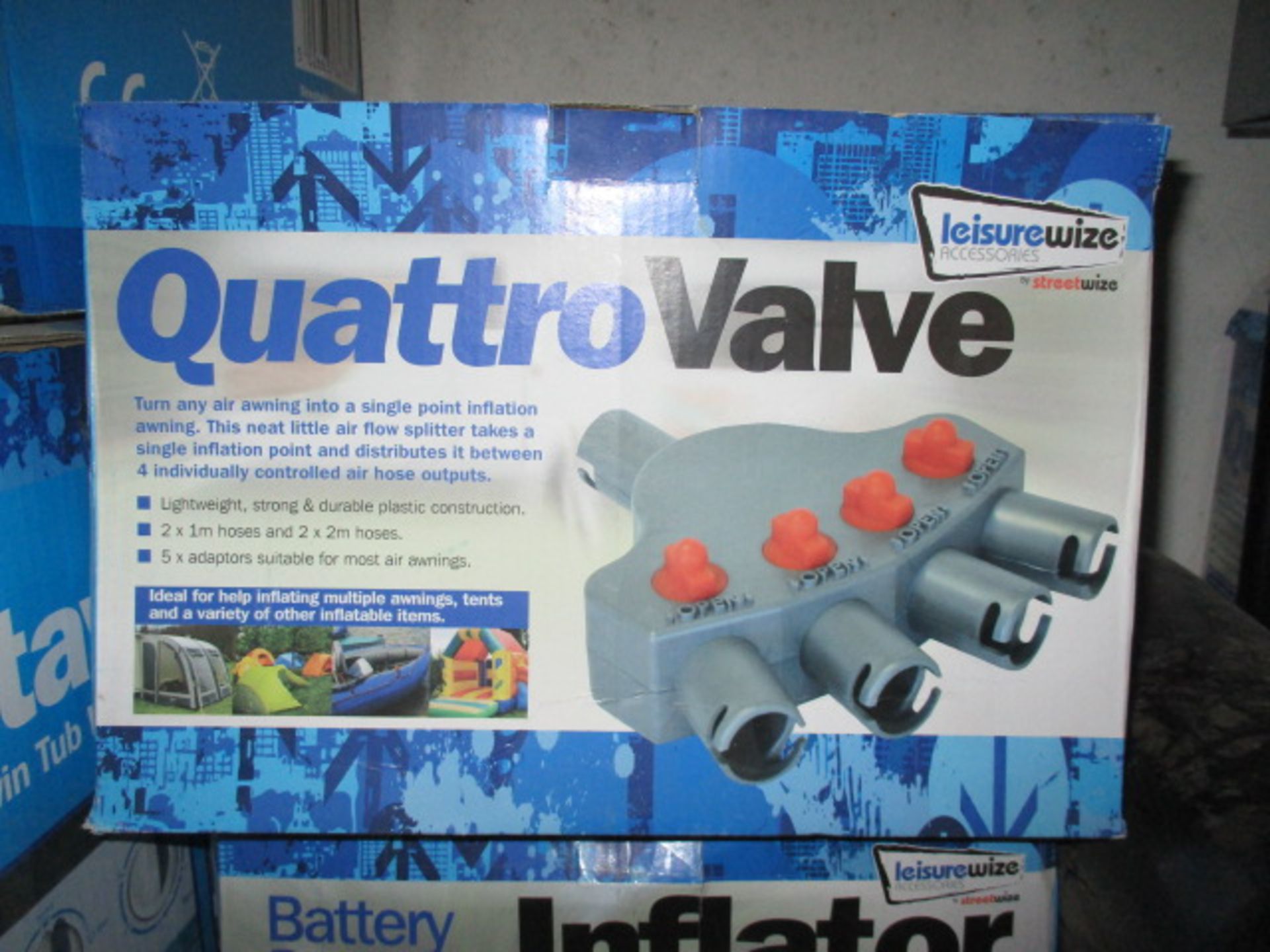 Boxed Quattro Valve inflator system unused rrp £24.99 .