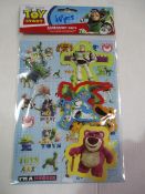 Appx 48pcs Toy Story sticker set and keyrings etc brand new factory sealed
