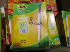 16 boxes of Bic pen ( 60pcs per box ) Round stick Eco solutions brand new factory sealed