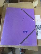 100pcs x factory sealed brand new A4 purple folders