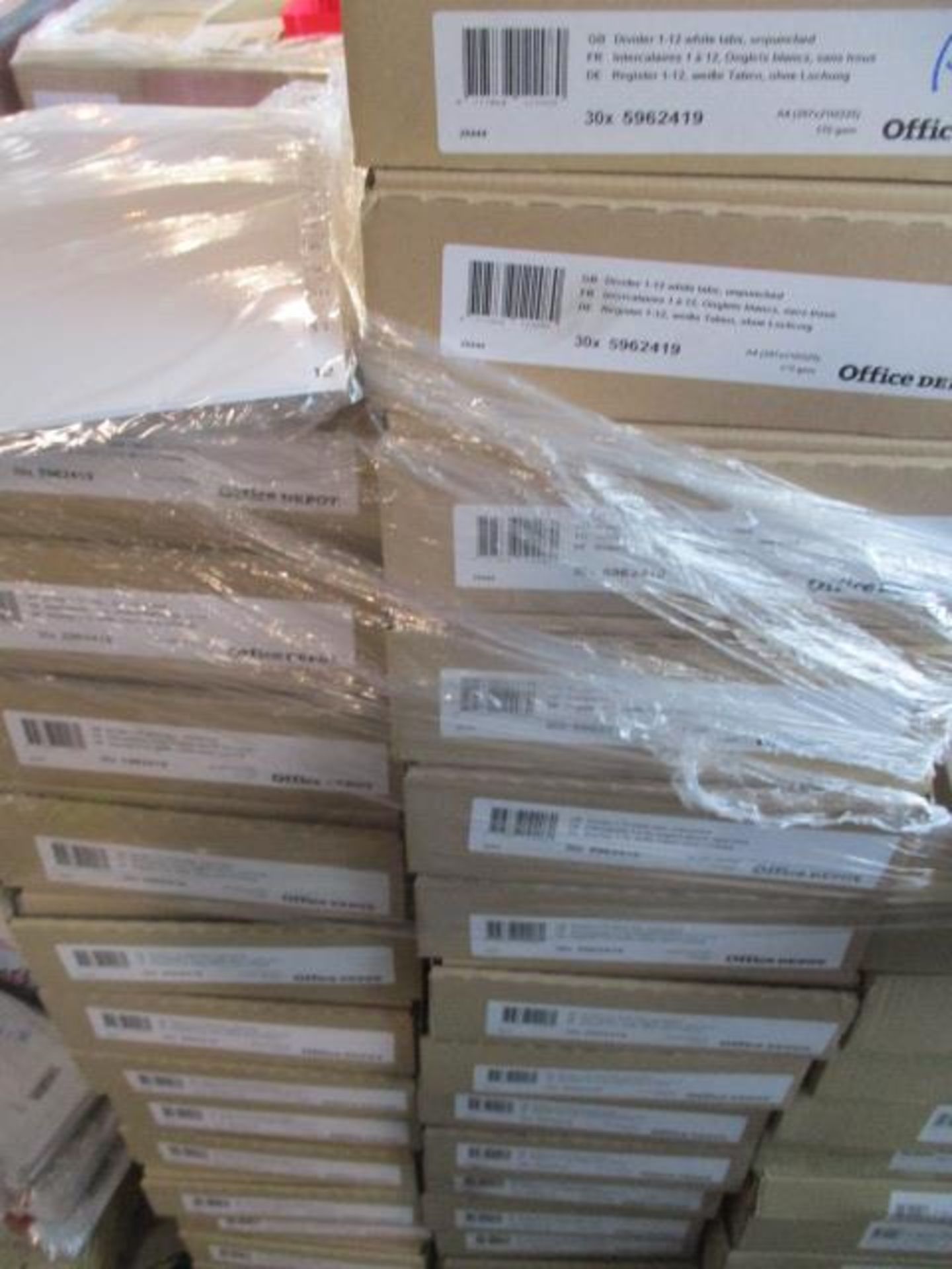 28 cartons ( 30sets each carton ) numbered tabbed dividers brand new factory sealed - Image 2 of 2