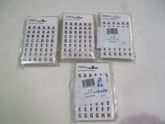 80pcs adhesive label set ( 4 x 20 ) brand new factory sealed