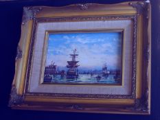 Tall Ship Oil Painting by Duncan Fraser McLea (1841-1916)