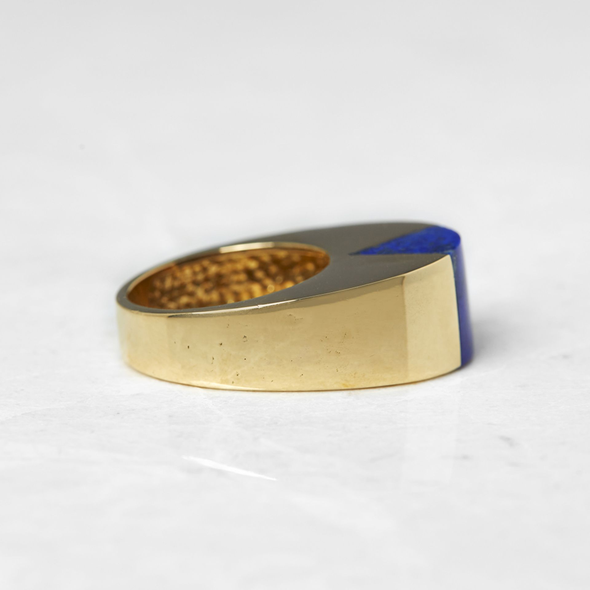 Tiffany & Co. 18k Yellow Gold Lapis Lazuli Ring - Image 4 of 6