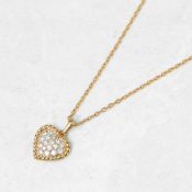 Van Cleef & Arpels 18k Yellow Gold 0.75ct Diamond Heart Necklace