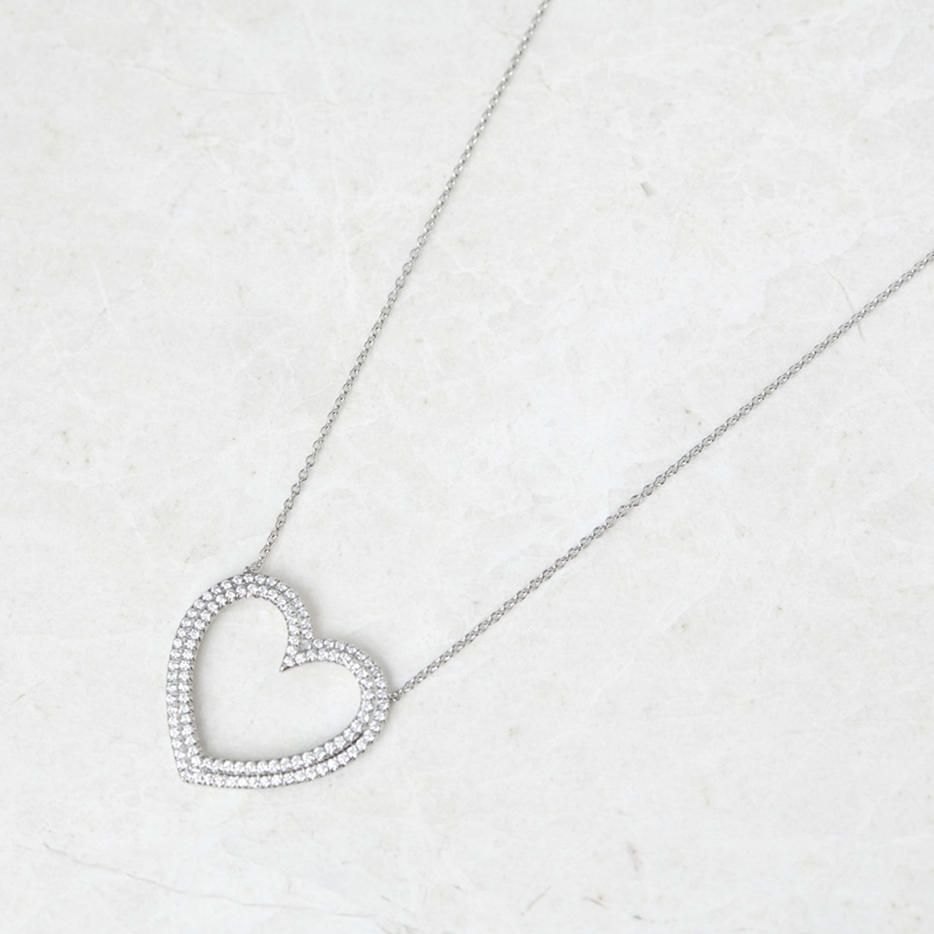 Tiffany & Co. Platinum 0.50ct Diamond Heart Metro Necklace