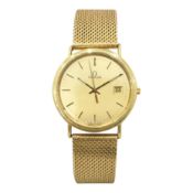 Mens Vintage Omega, 18ct Yellow Gold Watch
