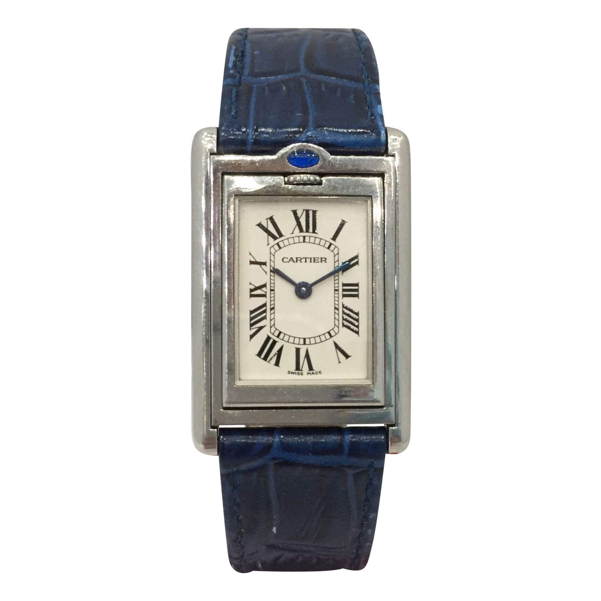 Womens Vintage Cartier Top Wind Reversible Watch