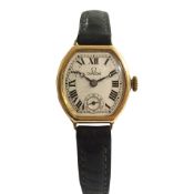 Omega Oval Shaped 9 Carat Gold Ladies Vintage Watch