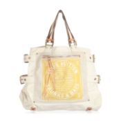 Louis Vuitton Limited Edition Yellow Canvas Globe Gm Shopping Bag