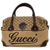 Gucci Brown Wool Knit Bag