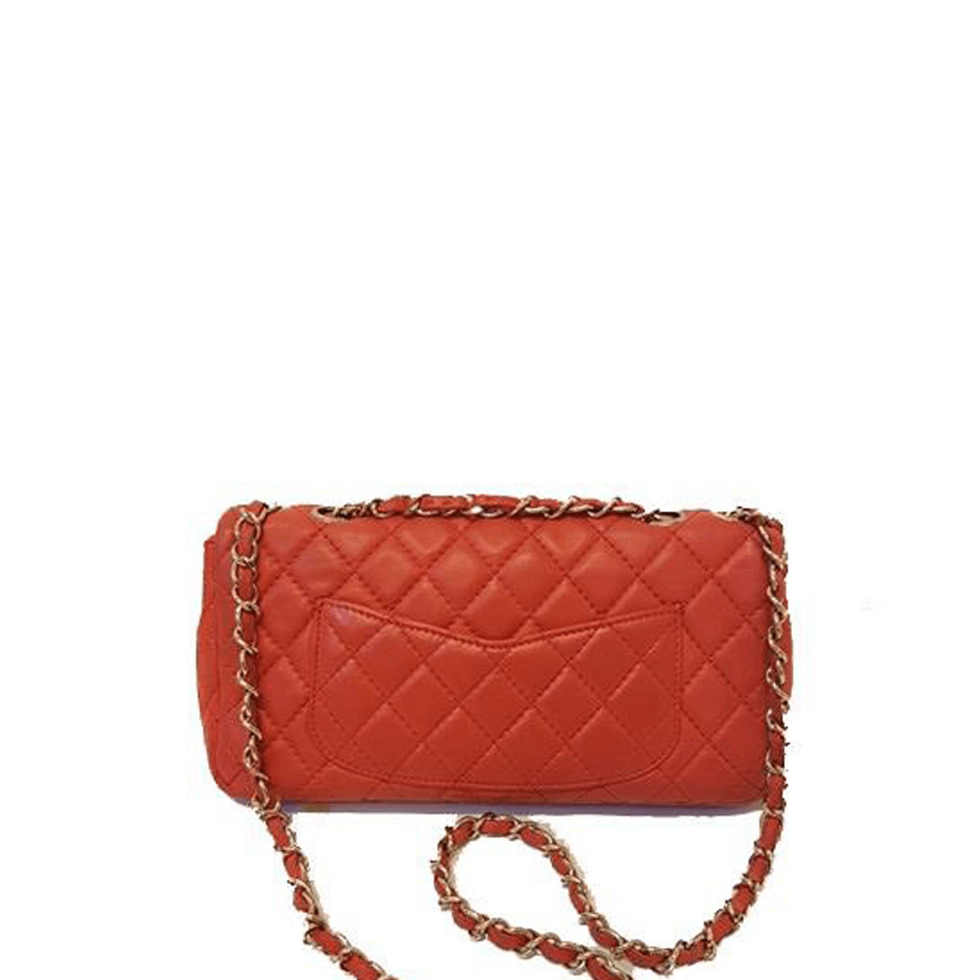 Chanel Classic Flap Bag In Red Leather With A Rectangular Shape - Image 2 of 4