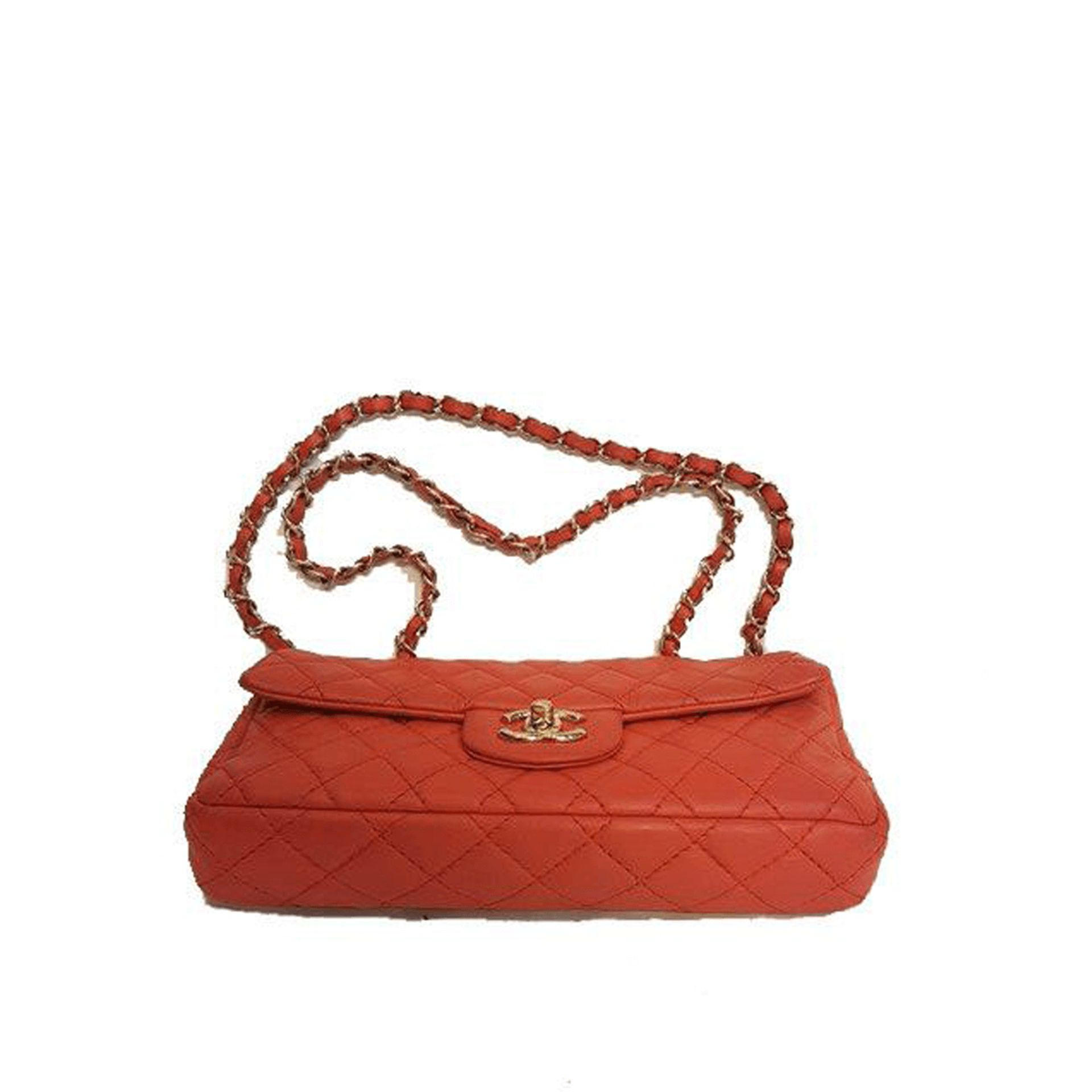 Chanel Classic Flap Bag In Red Leather With A Rectangular Shape - Image 4 of 4