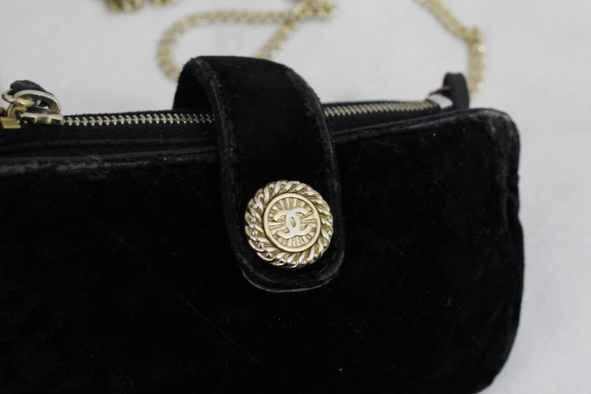 Chanel Vintage Micro Velvet Bag - Image 2 of 4