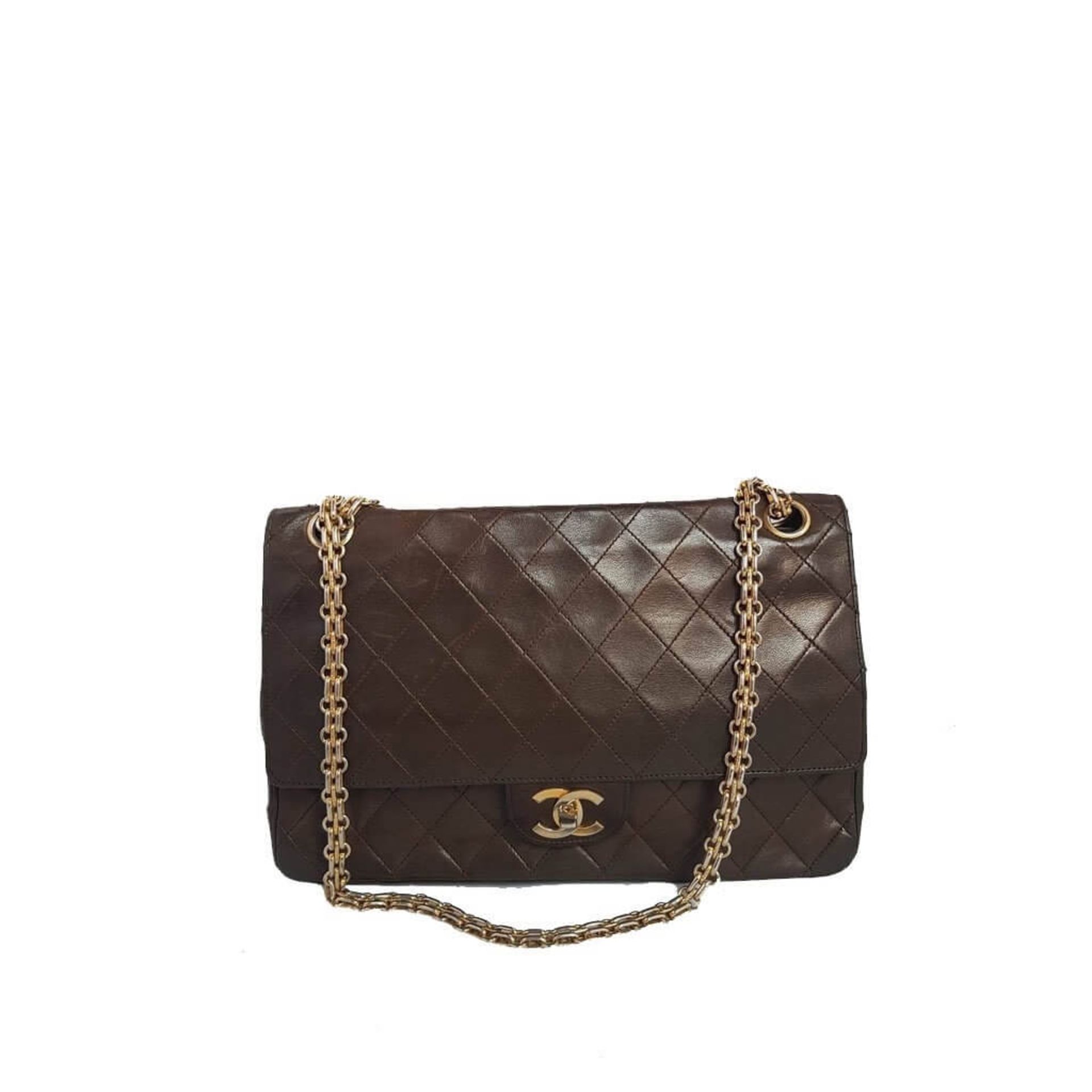 Chanel Reissue 2.55 Quilted Leather Brown Vintage Shoulder Bag - Image 6 of 6