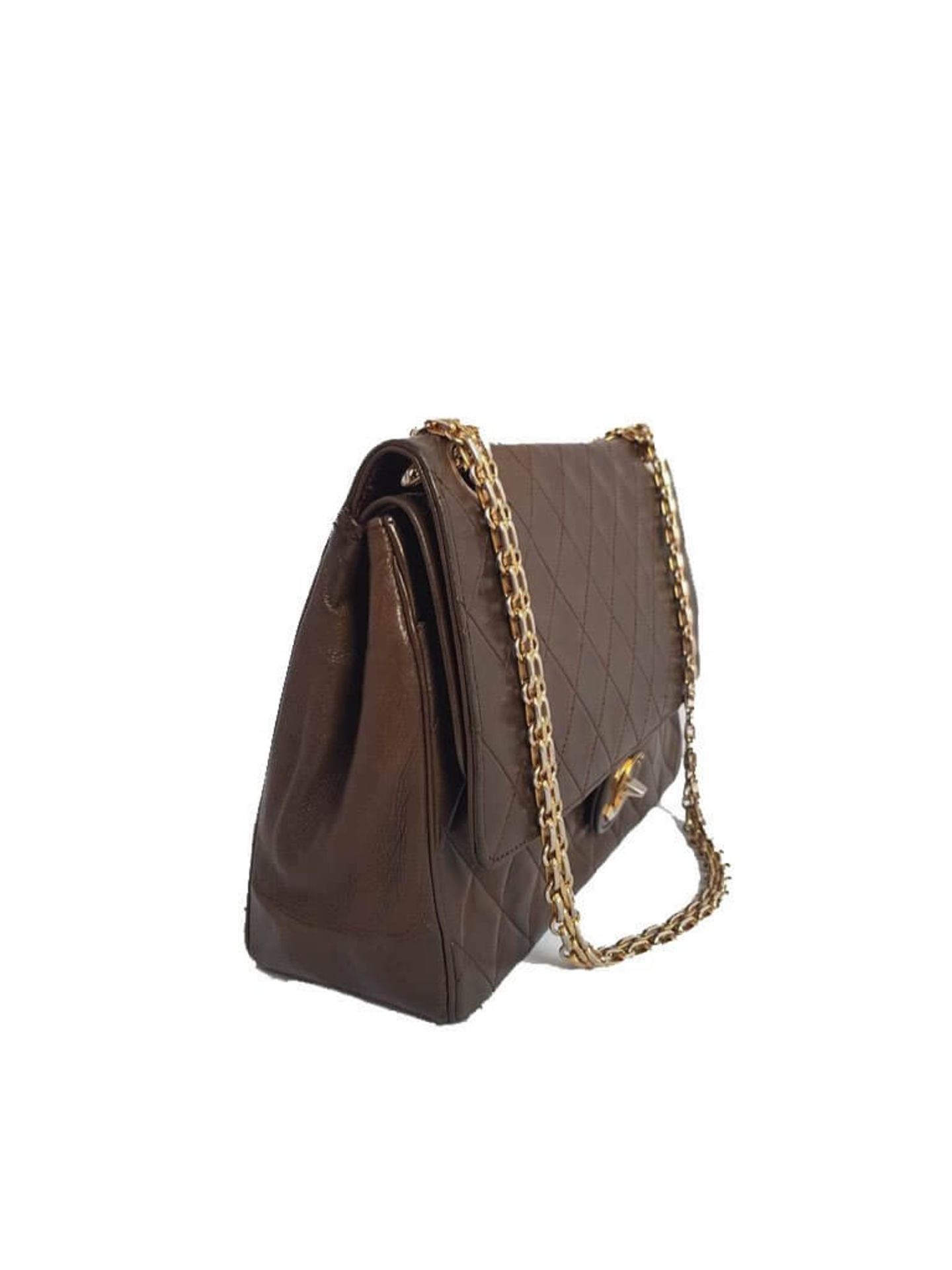 Chanel Reissue 2.55 Quilted Leather Brown Vintage Shoulder Bag - Image 3 of 6