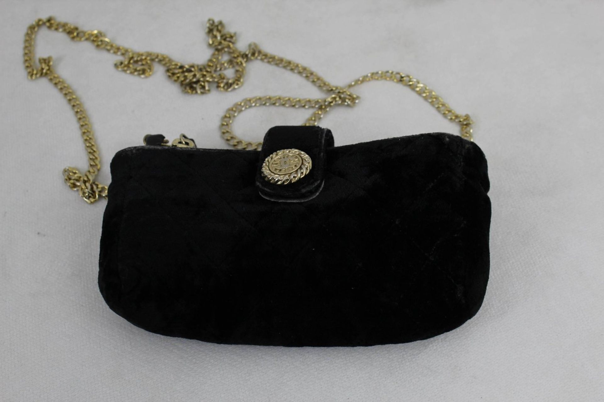 Chanel Vintage Micro Velvet Bag - Image 3 of 4