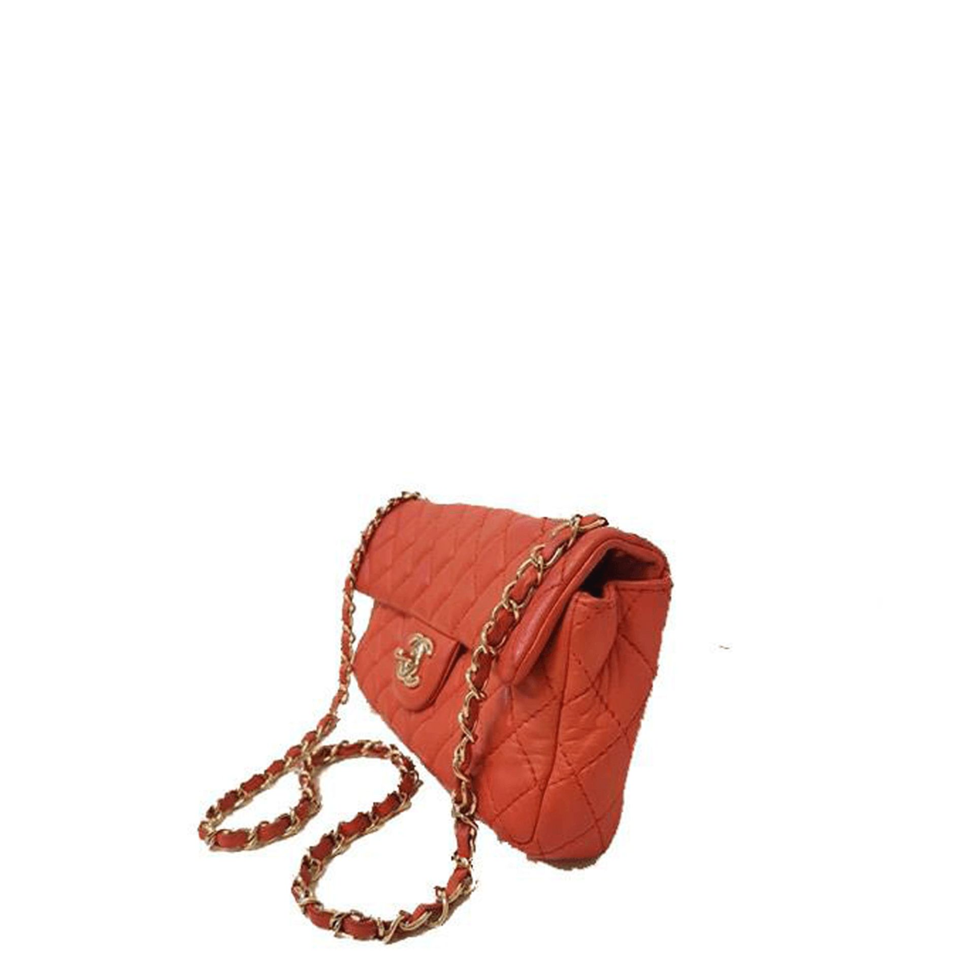 Chanel Classic Flap Bag In Red Leather With A Rectangular Shape - Image 3 of 4