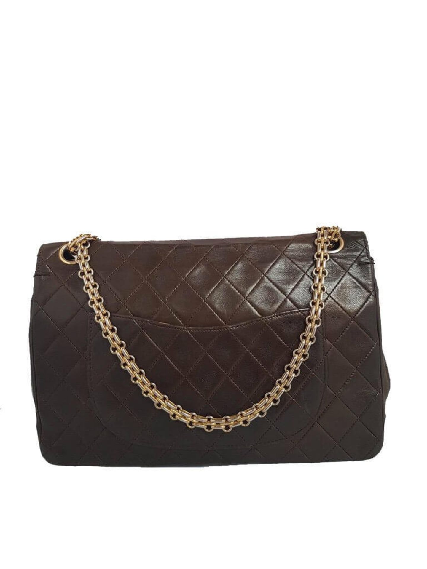 Chanel Reissue 2.55 Quilted Leather Brown Vintage Shoulder Bag - Image 2 of 6